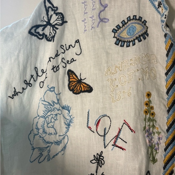 Johnny Was Nabi Linen Embroidered Blouse – Size S - Picture 11 of 11